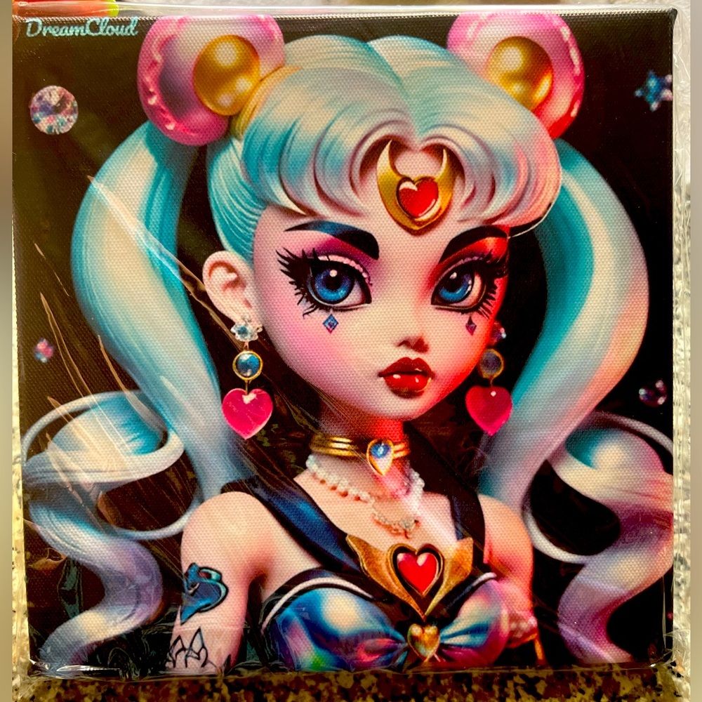 OOAK dark sailor moon print